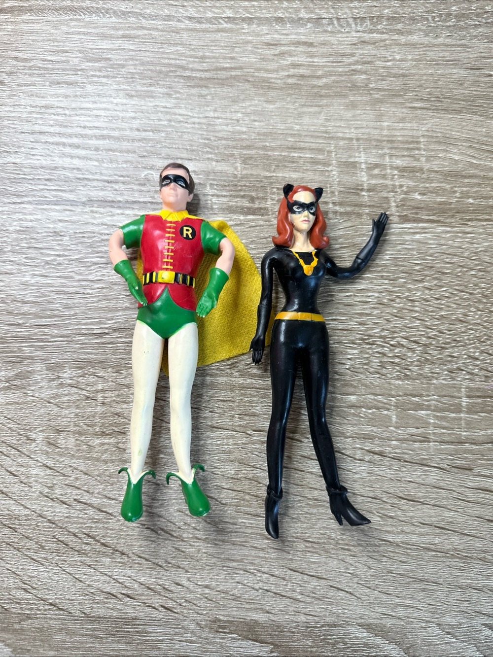 Vintage Catwoman And Robin Figures bendable by Dc Comics